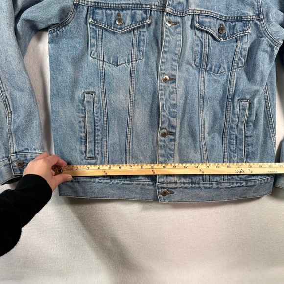 Dunbrooke Jacket Mens Large Blue Jean Barn Embroidered Leather Collared Vintage - Picture 9 of 16